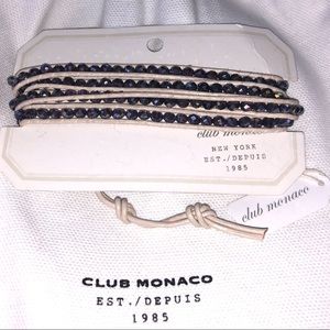 NWT Club Monaco Bonnie Leather Wrap Bracelet